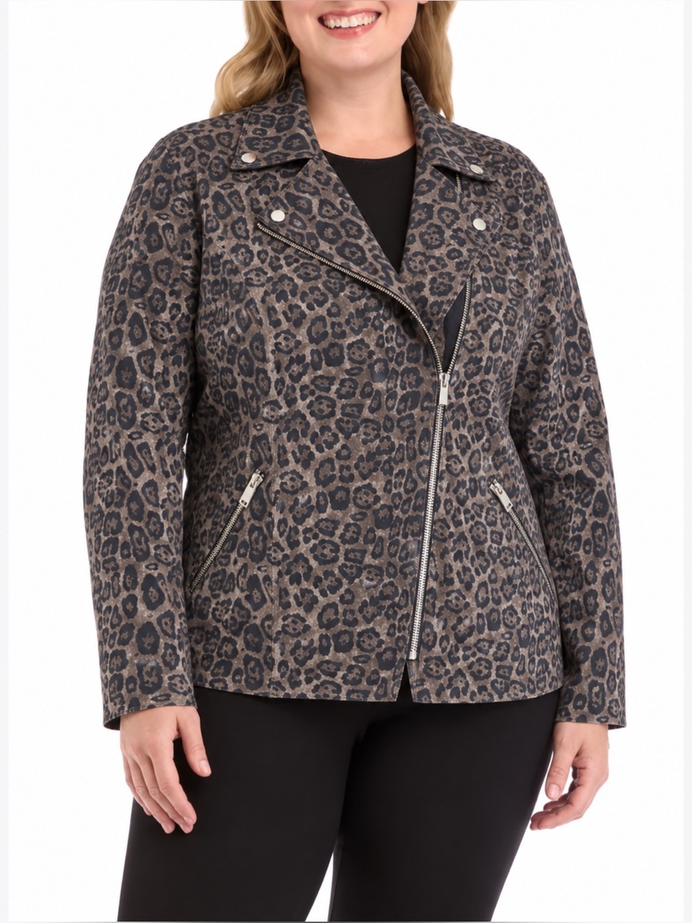 Like new! Philosophy women’s Leopard-Print Jacket Sz 1x